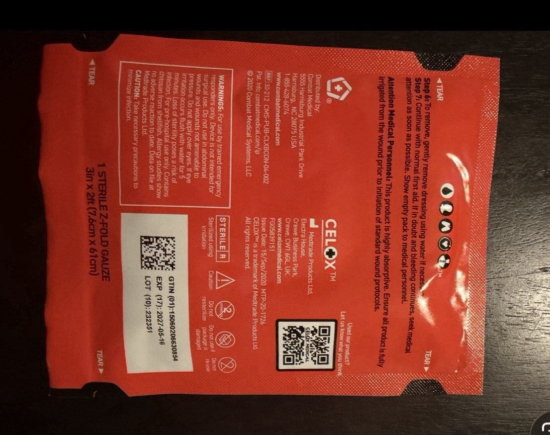 IFAK Trauma First Aid Kit – Tourniquet CELOX Israeli Bandage Chest Seal – NEW