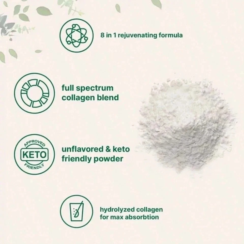 Multi Collagen Peptides Powder – Full Spectrum Types I, II, III, V, X with Bioti