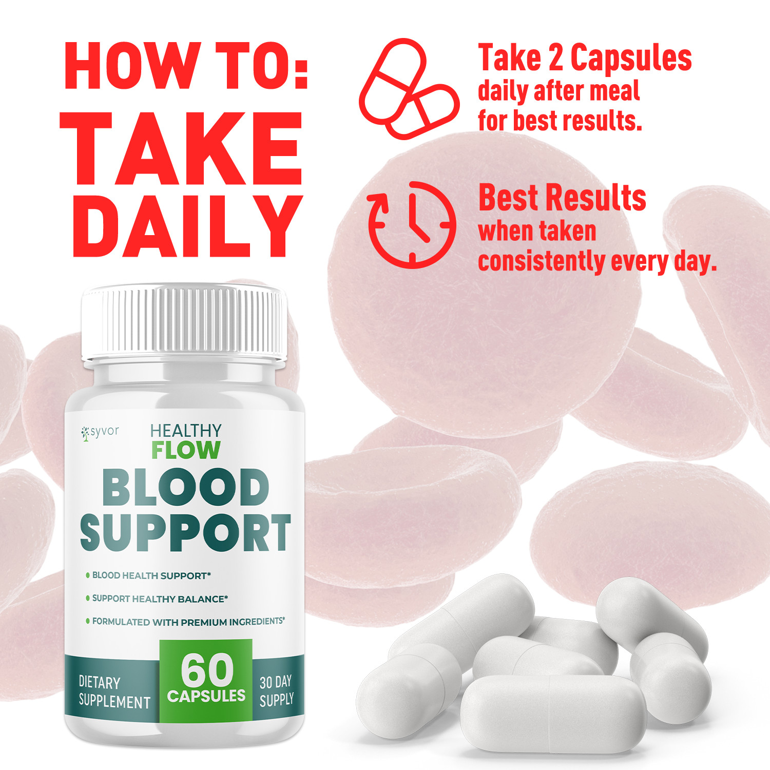 (3 Pack) Healthy Flow Blood Advanced, HealthyFlow Support Supplement 180 Capsule