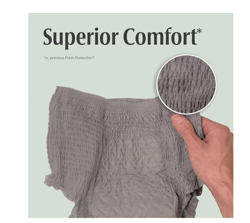 Depend Fresh Protection Incontinence Underwear for Men, Adult Diapers, XL, 68 Ct