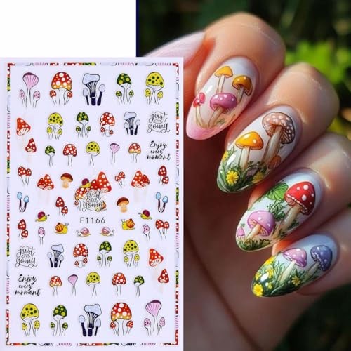 Autumn Nail Stickers Set – 10 Sheets Fall Nail Art Decals with Tweezers Nail