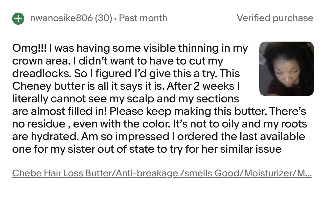 Chebe Hair Loss Butter/Massive growth/Moisturizer