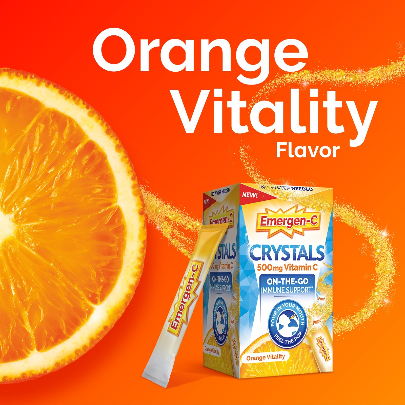 Emergen-C Crystals On-The-Go Emergen-C Immune Support Supplement Vitamin C B