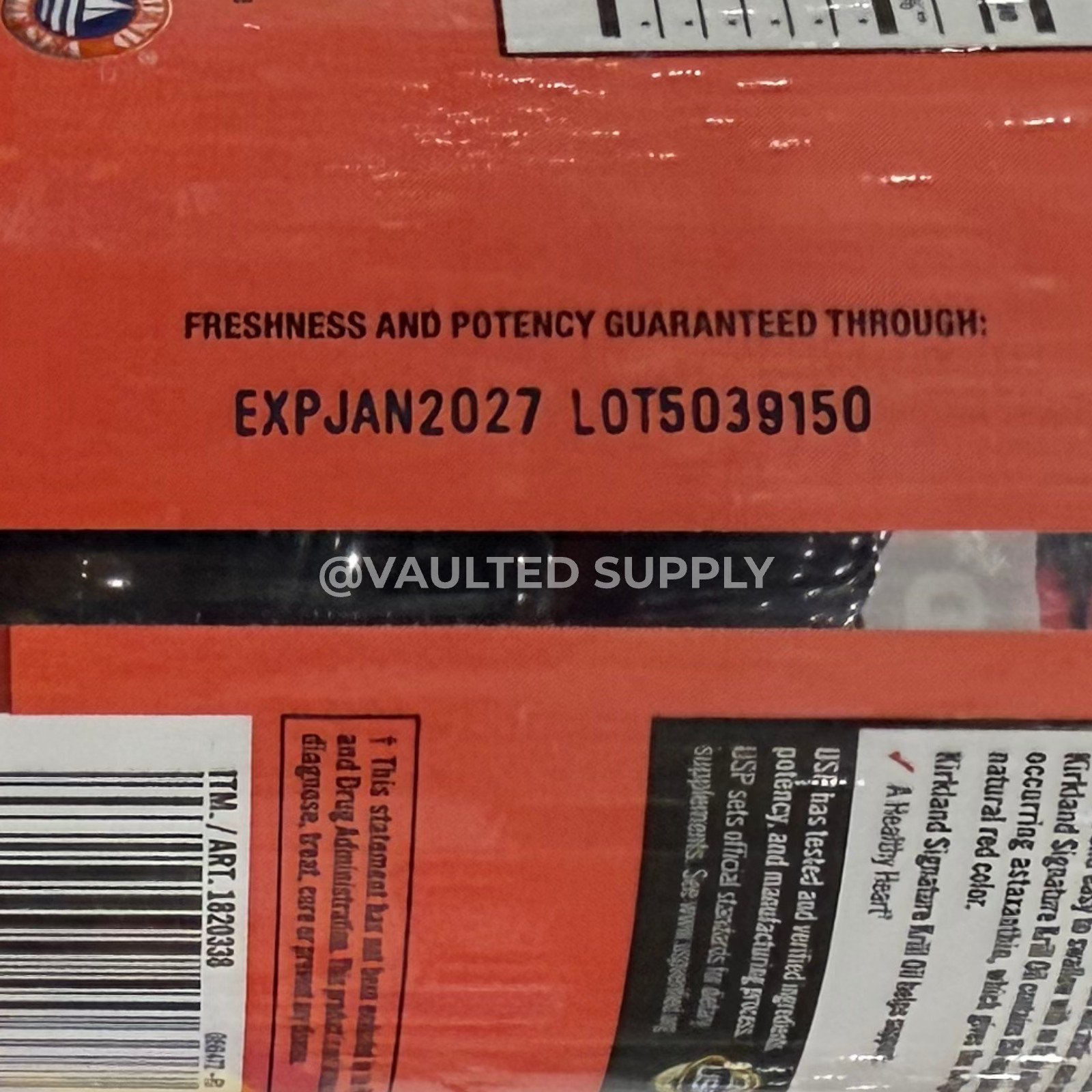 Kirkland Krill Oil 500mg, 180 Softgels • Omega-3 + Astaxanthin Exp Jan / 2027