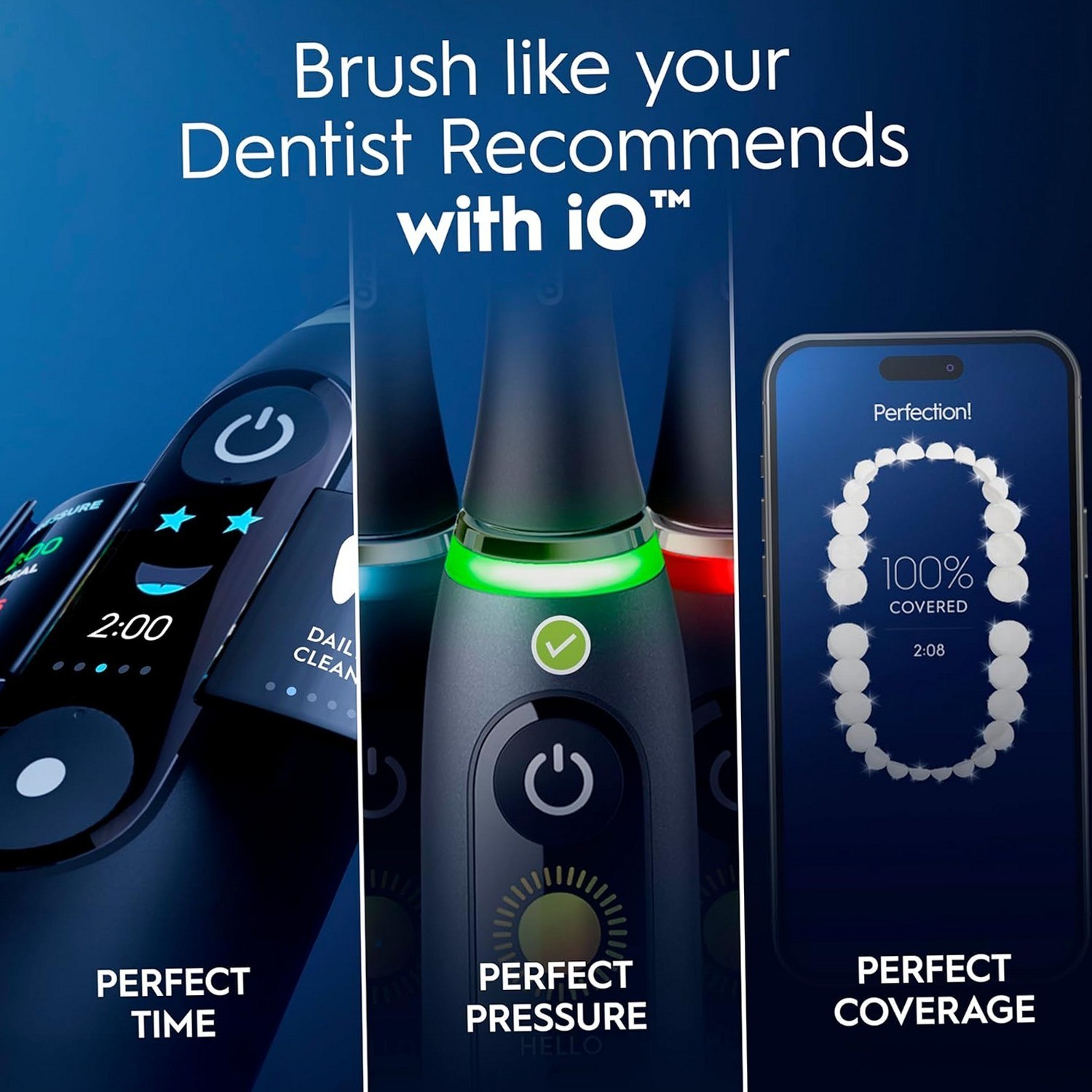 Oral-B iO Series 9 Genius Electric Toothbrush Black 4 Brush Heads Travel Case