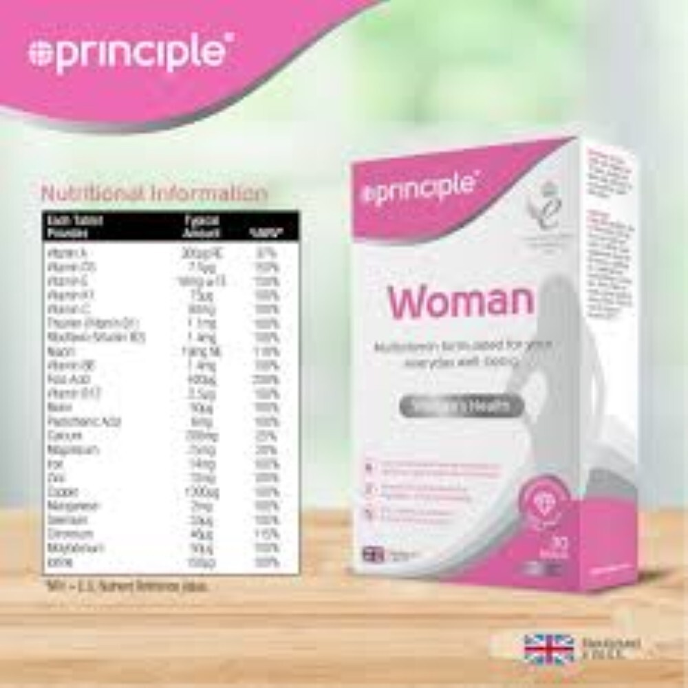 Principle Woman multivitamin and mineral suppliment 30 Tablets UK (PACK OF 3)