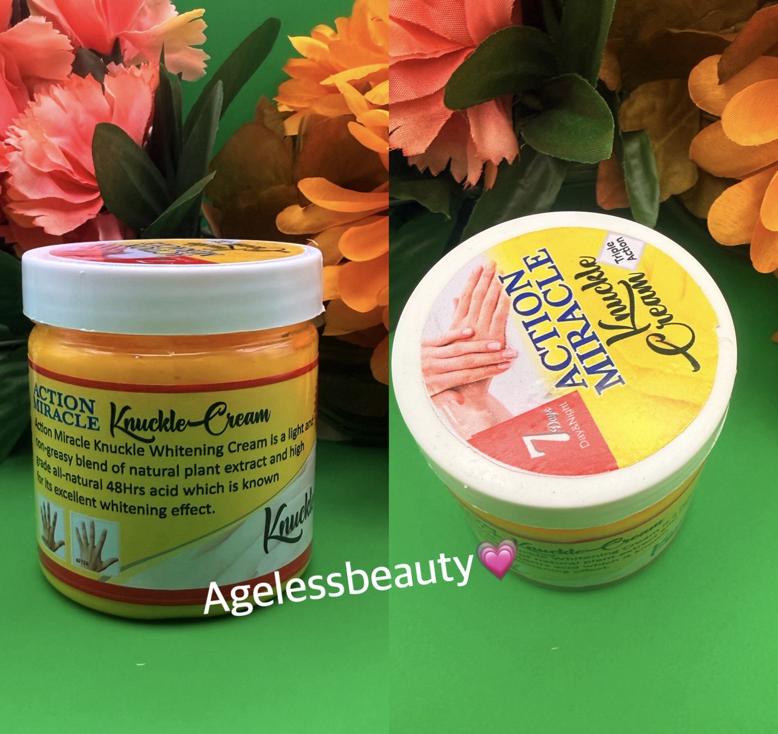 Action Miracle Knuckle Cream 3X Action 💯 Clean & Clear Knuckle Remedy Jar