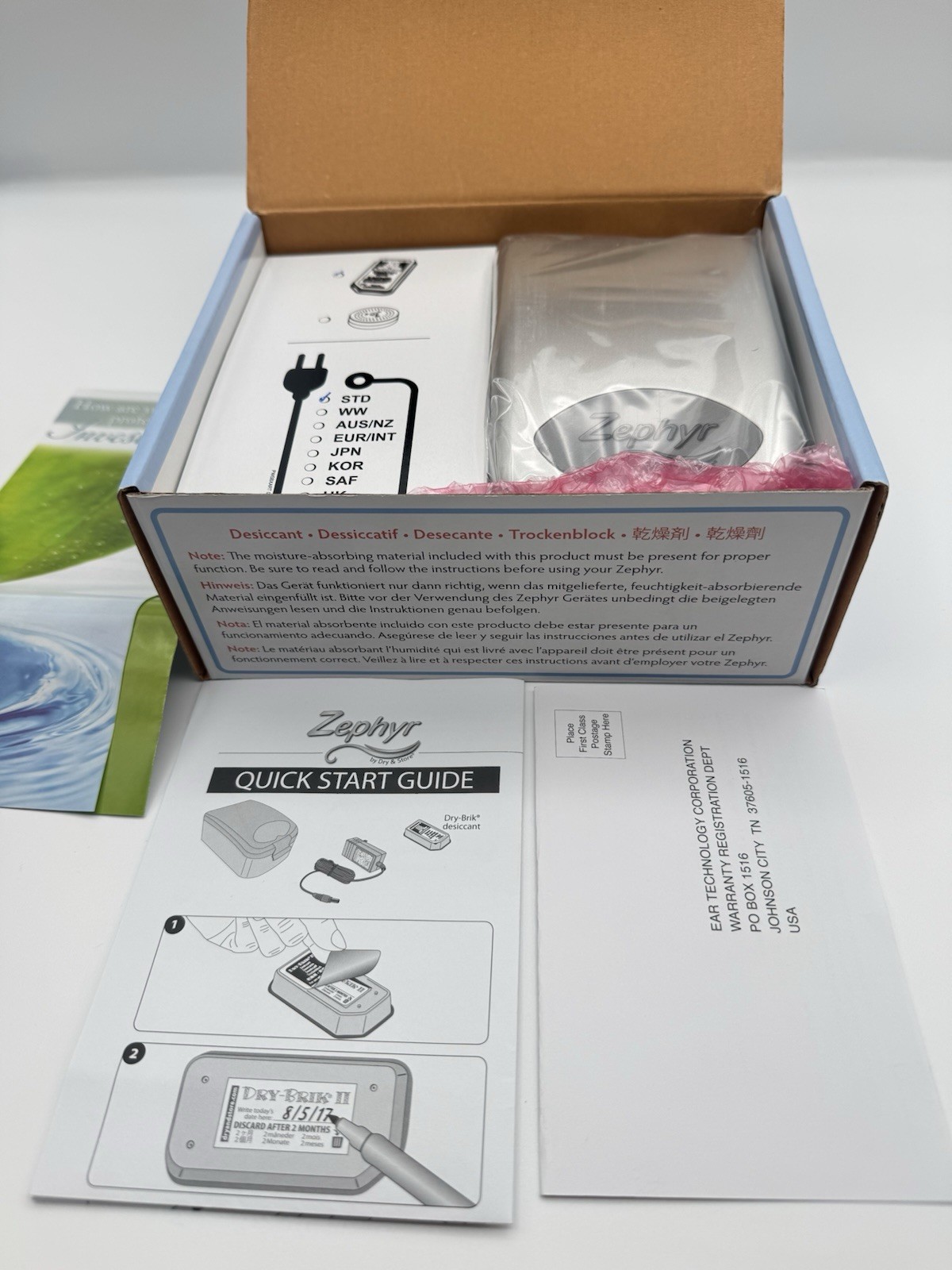 Zephyr by Dry & Store Hearing Aid Dryer Tinnitus For Cochlear Ear Monitors