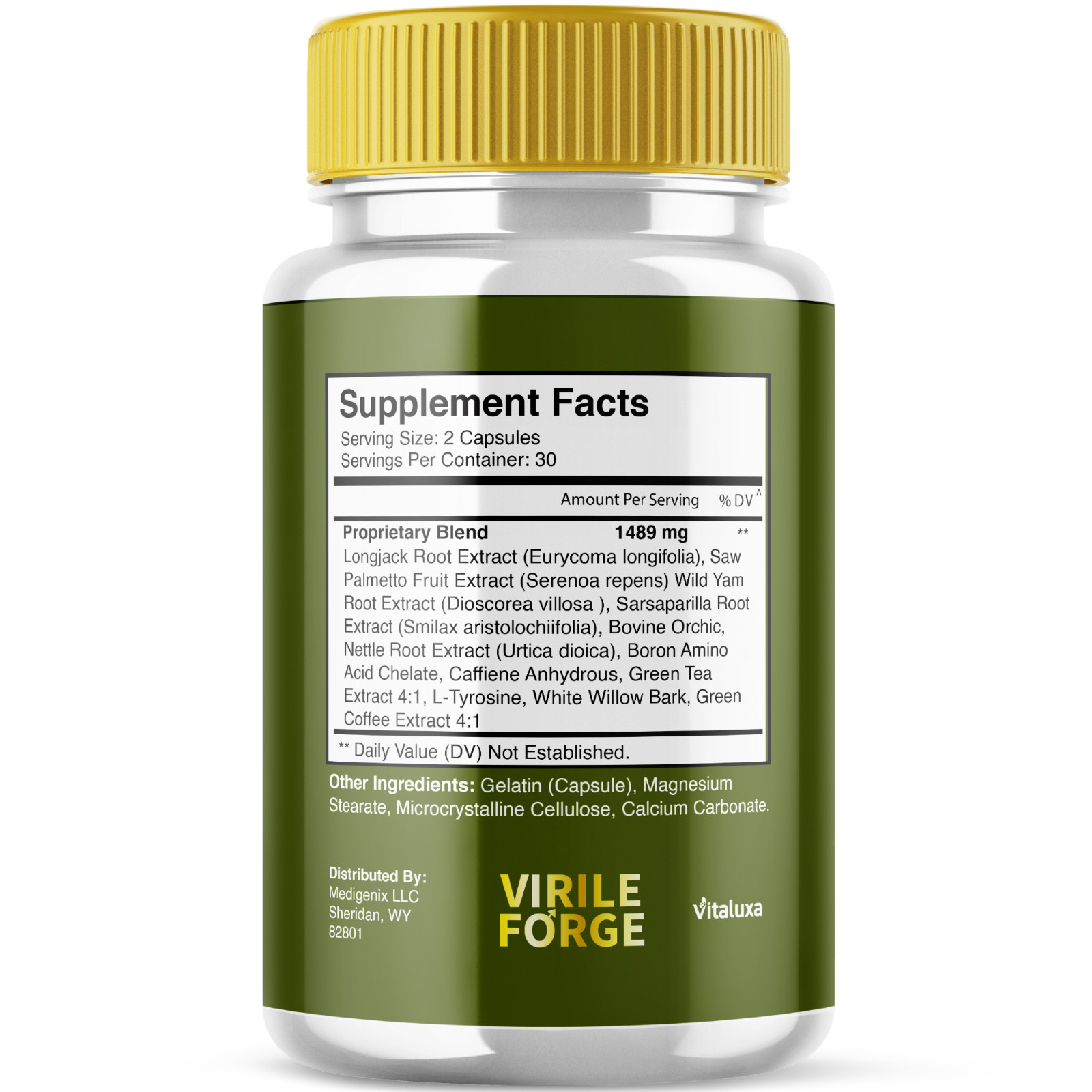 (5 Pack) Virile Forge for Men Advanced Male Performance Capsules (300 Capsules)