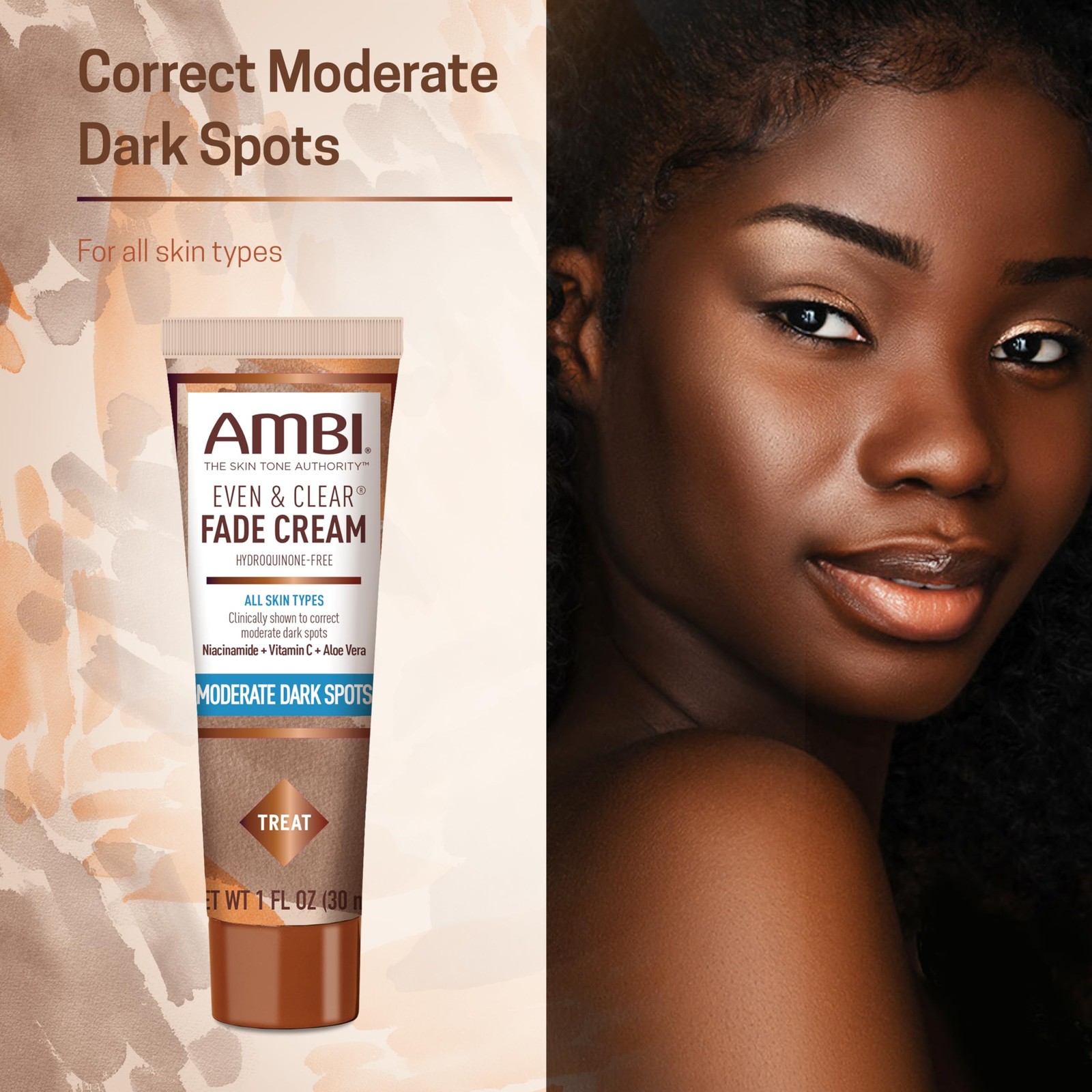 Ambi Even & Clear Fade Cream, 1 Ounce (Pack of 1), No Color