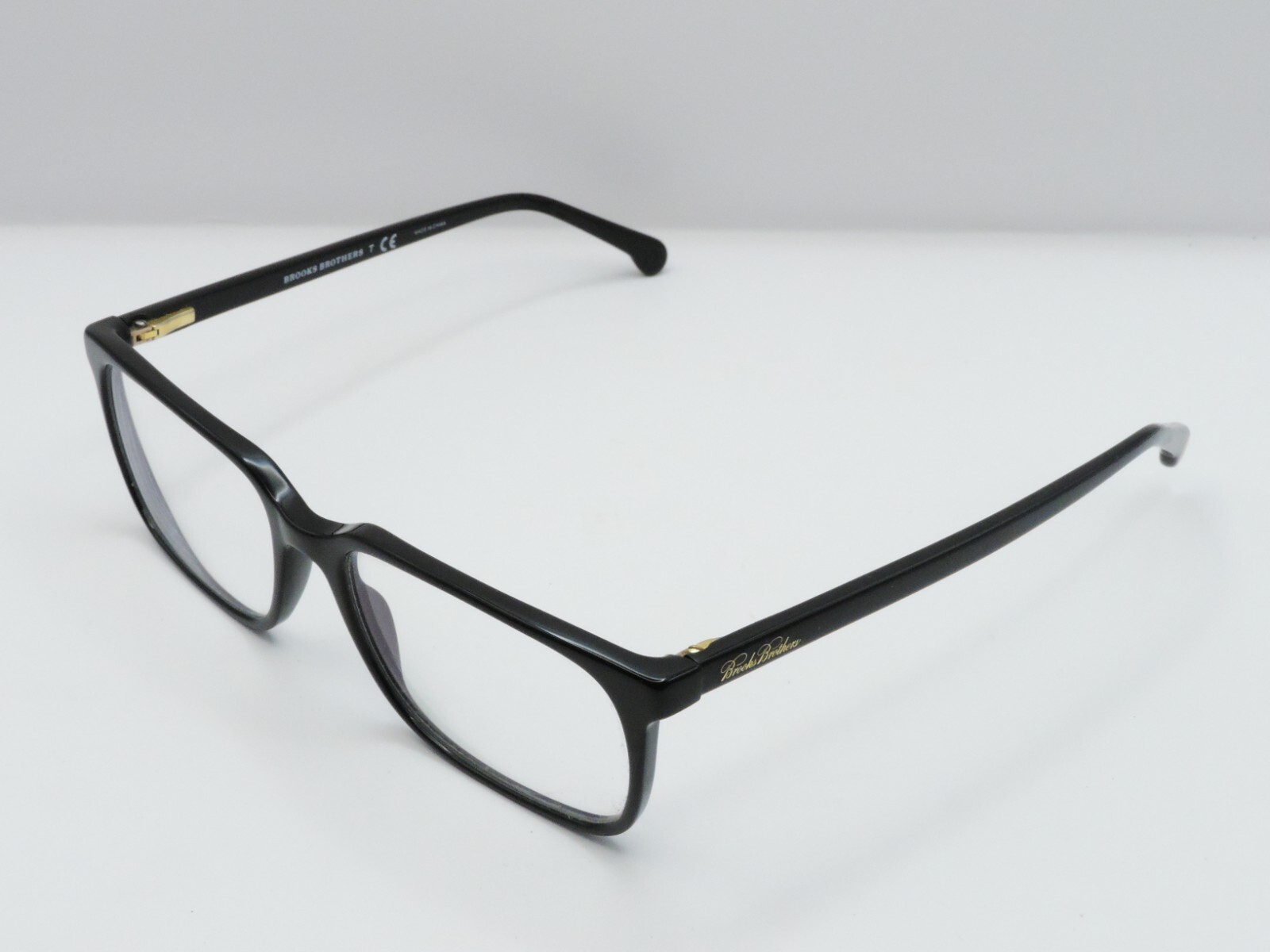 BROOKS BROTHERS B.B. 2033 SQUARE FULL RIM EYEGLASS FRAMES BLACK 54-17-145 USED*