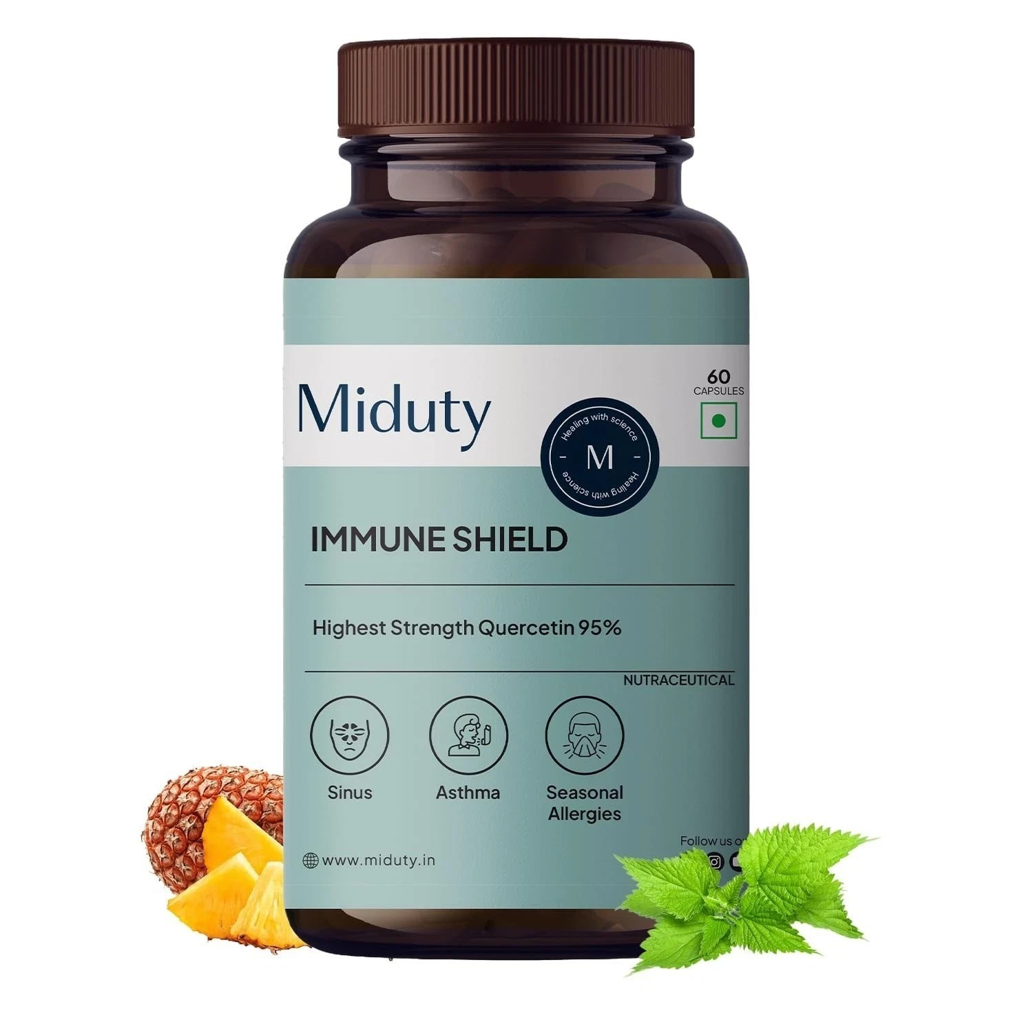 Miduty Immune Shield Quercetin 700 mg, Bromelain – 60N