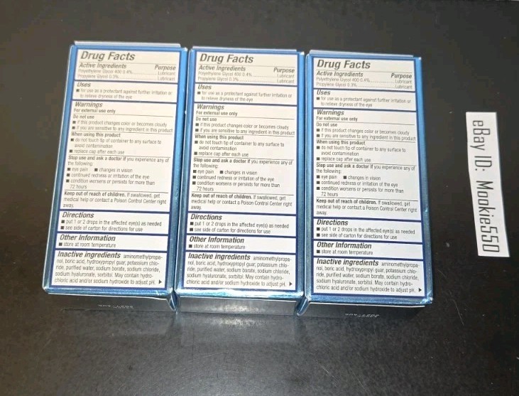 EXP 01/2025+! 3 Lot Systane HYDRATION PF Preservative-Free Dry Eye Drops 10mL
