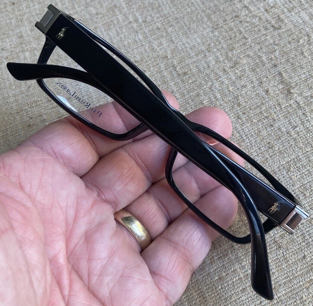 RALPH LAUREN POLO 2033 5001 Shiny Black Full Acetate Frame Men’s Eyeglasses 140