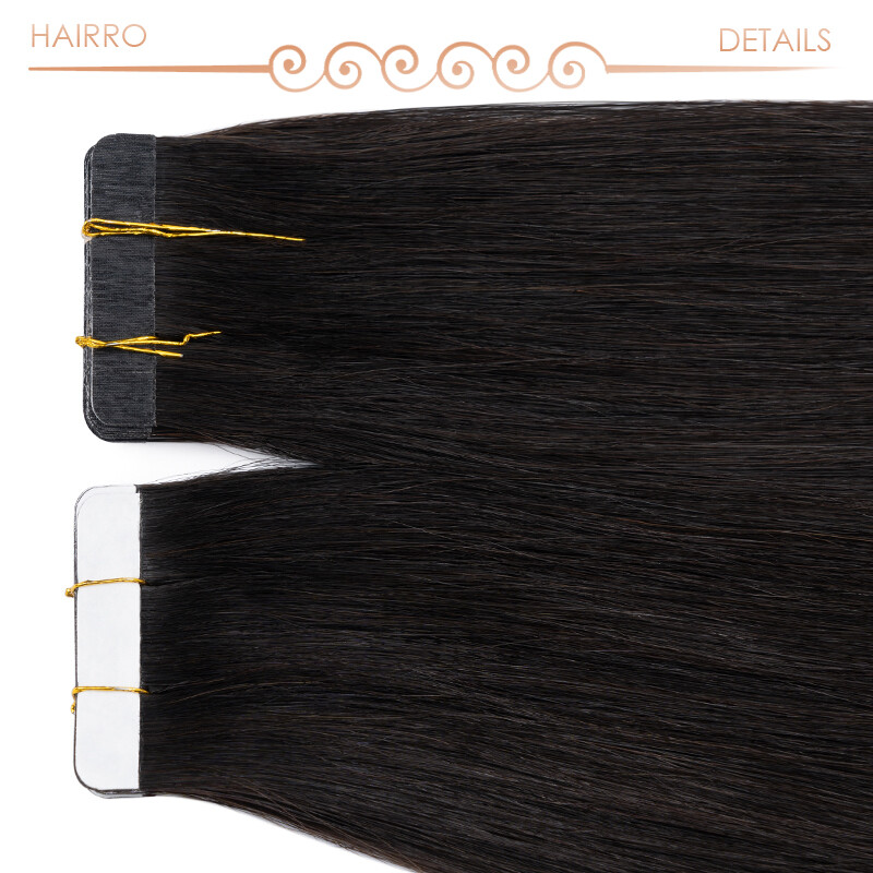 HAIRRO-USA Tape In 100% Human Hair Extensions Invisible Remy Hair Thick End 50GR