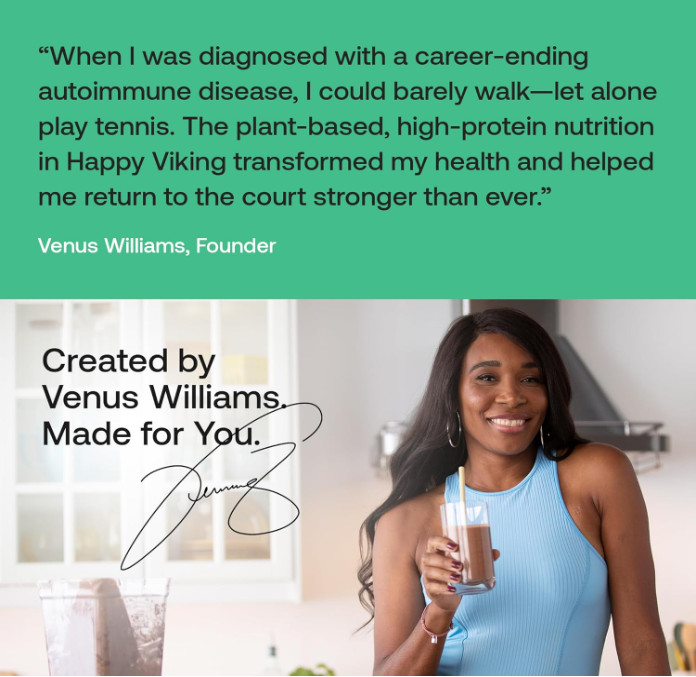 Happy Viking Plant-Based Protein Shake, Strawberry, 15 Meals, 30g Protein