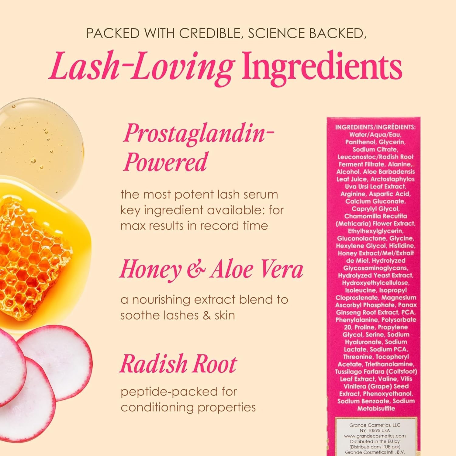 Grande Cosmetics GrandeLASH-MD Lash Enhancing Serum – Peptide & Vitamin