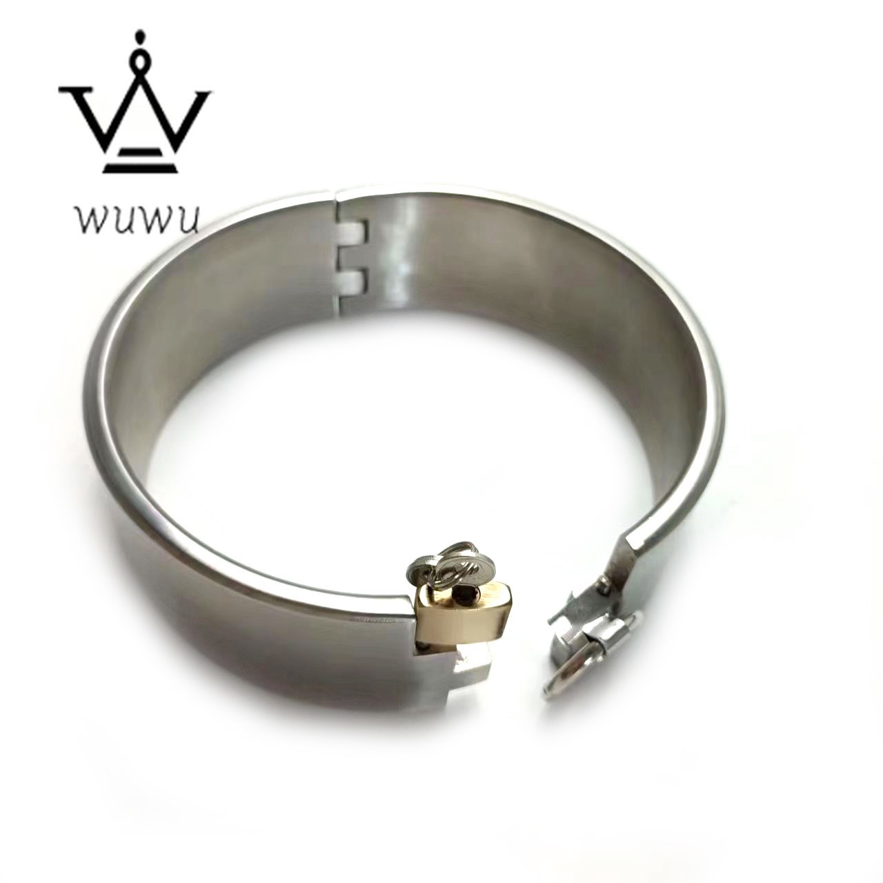 6cm High Binding Collar Stainless Steel Sexy Collar Slave Collar Couple Shackle