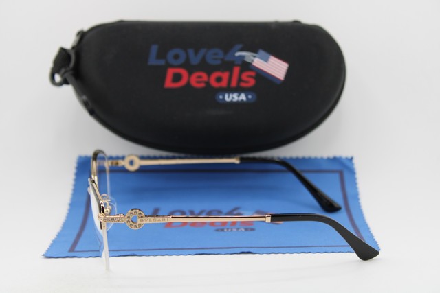 NEW BVLGARI BV 2217-B 2033 BLACK GUNMETAL GOLD AUTHENTIC EYEGLASSES 54-16