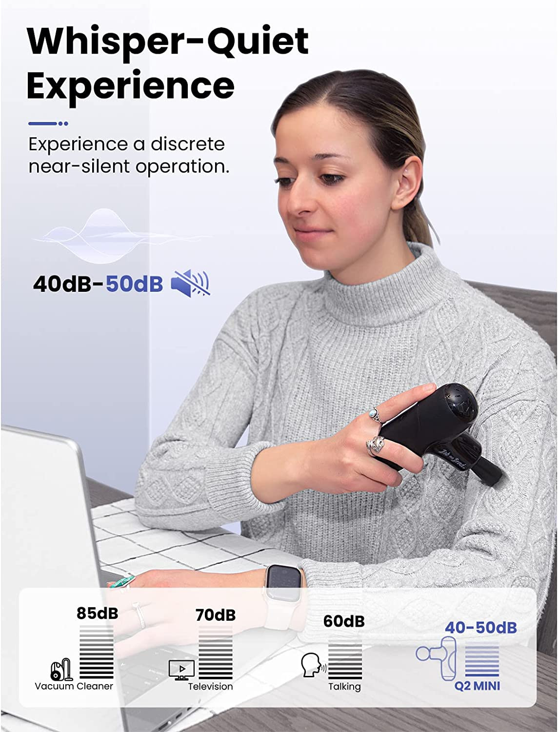 Bob and Brad Q2 Mini Massage Gun Muscle Massage Gun Deep Tissue For Pain Relief
