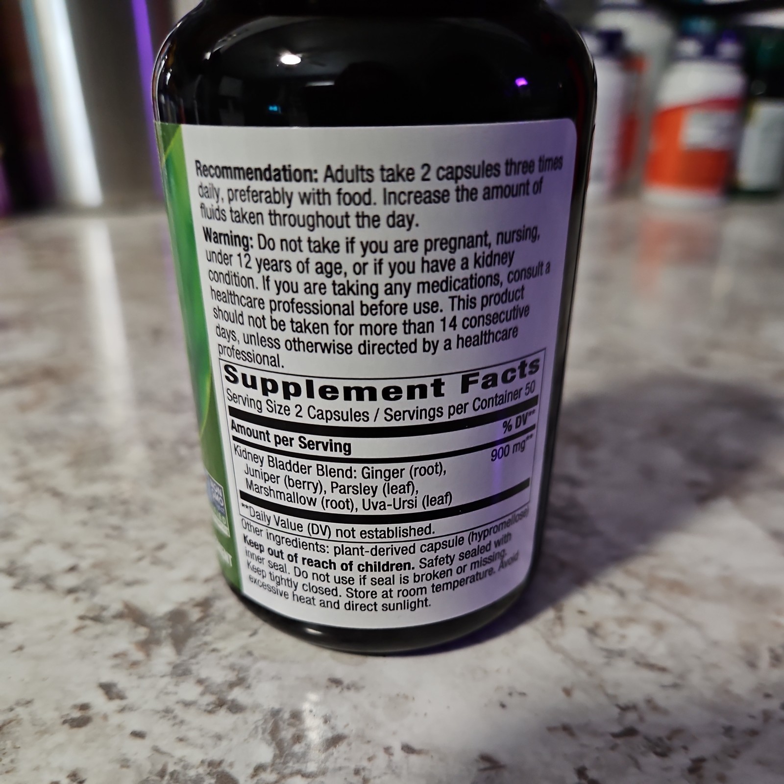 Nature’s Way Kidney Bladder supplement exp. 12/2029! new! 100 vegan capsules