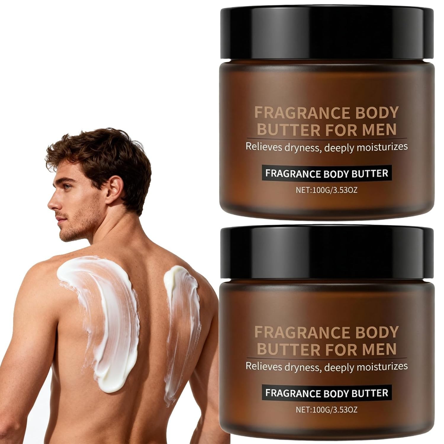 2PCS Pheromone Body Butter for Men, Body Skin Cream with Shea Butter