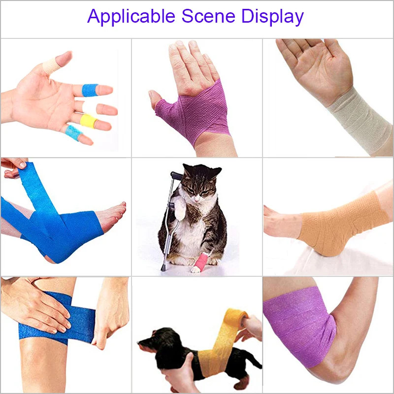 18 Colors Colorful Athletic Wrap Tape Self Adhesive Elastic Bandage Bands Sports