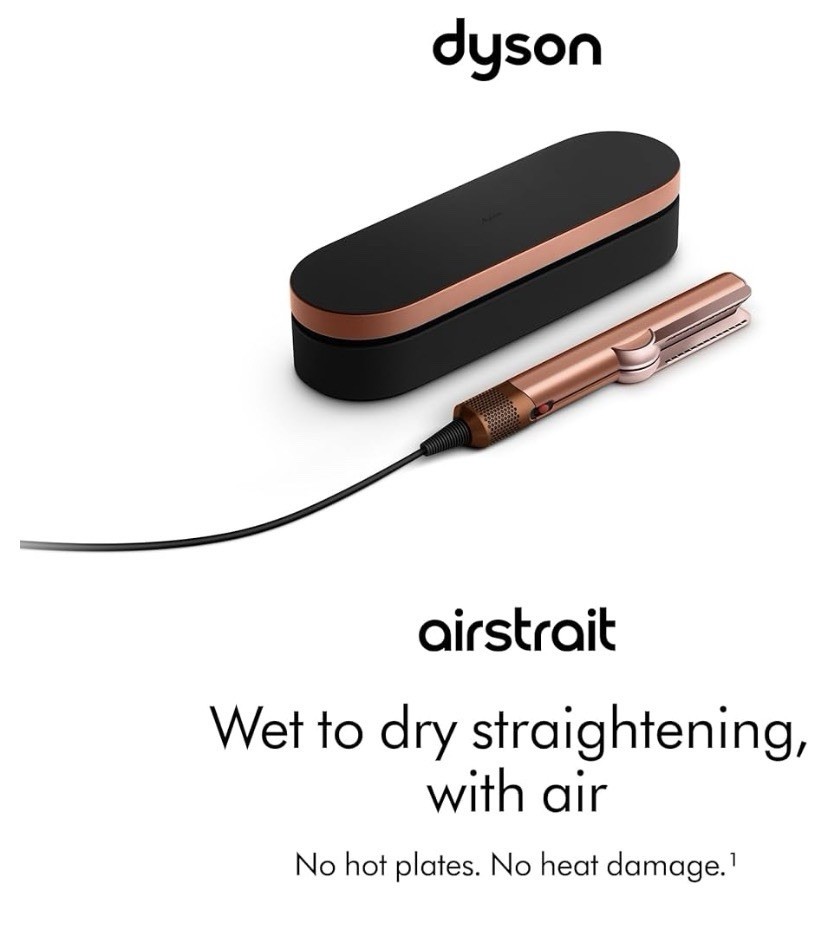 Dyson Airstrait Straightener Wet to Dry Hair – In Amber Silk – Small Scratches