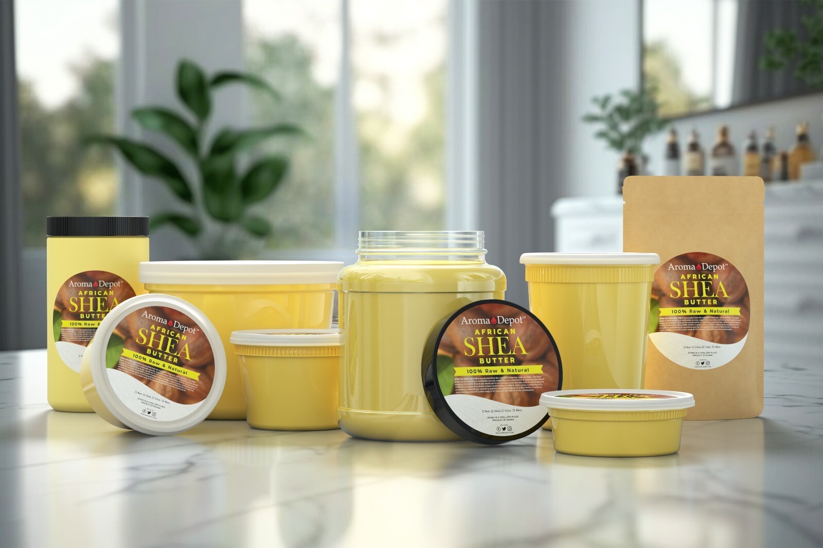 8oz Organic African Shea Butter Yellow Raw From GHANA Natural UNREFINED Pure