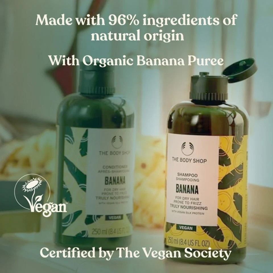 The Body Shop Banana Nourishing Conditioner, Smooths Frizz & Repairs Hair 250ml