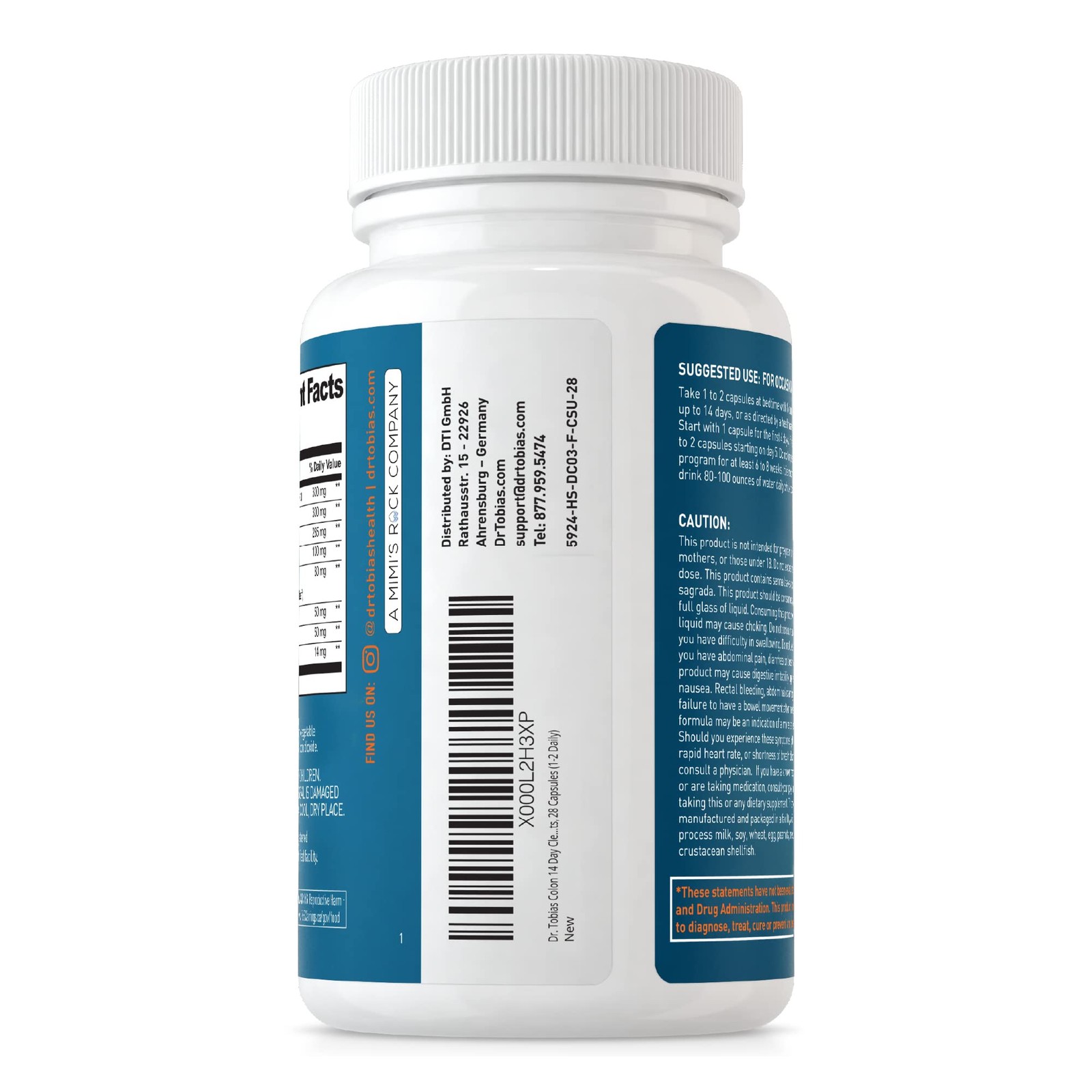 Dr. Tobias Colon Cleanse – Constipation Relief & Gut 28 Count (Pack of 1), No