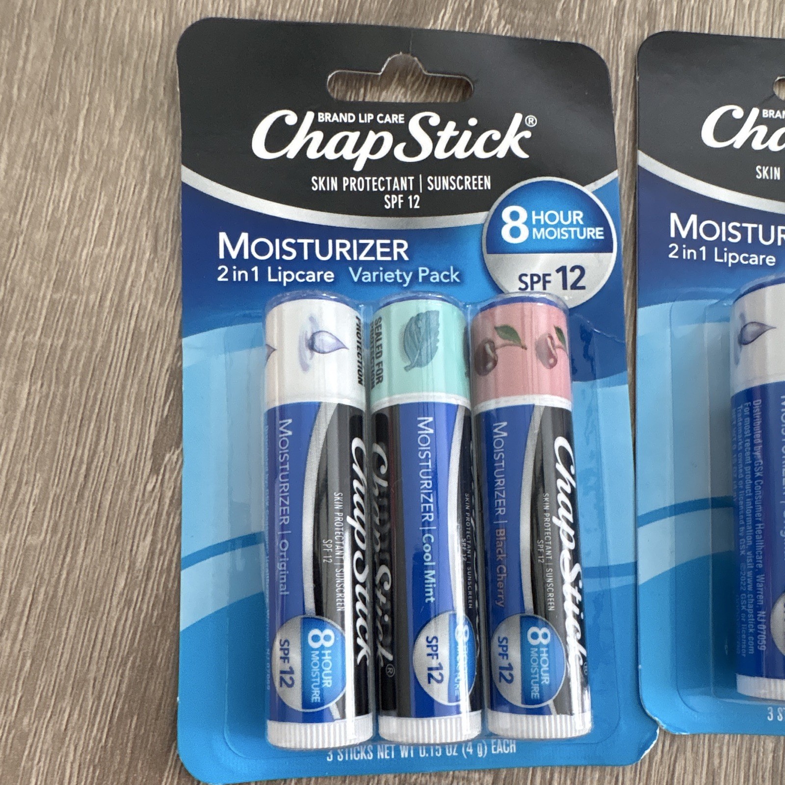 ChapStick Moisturizer 2 in 1 Lip Balm SPF 12 Broad Spectrum 3pk Cool Mint