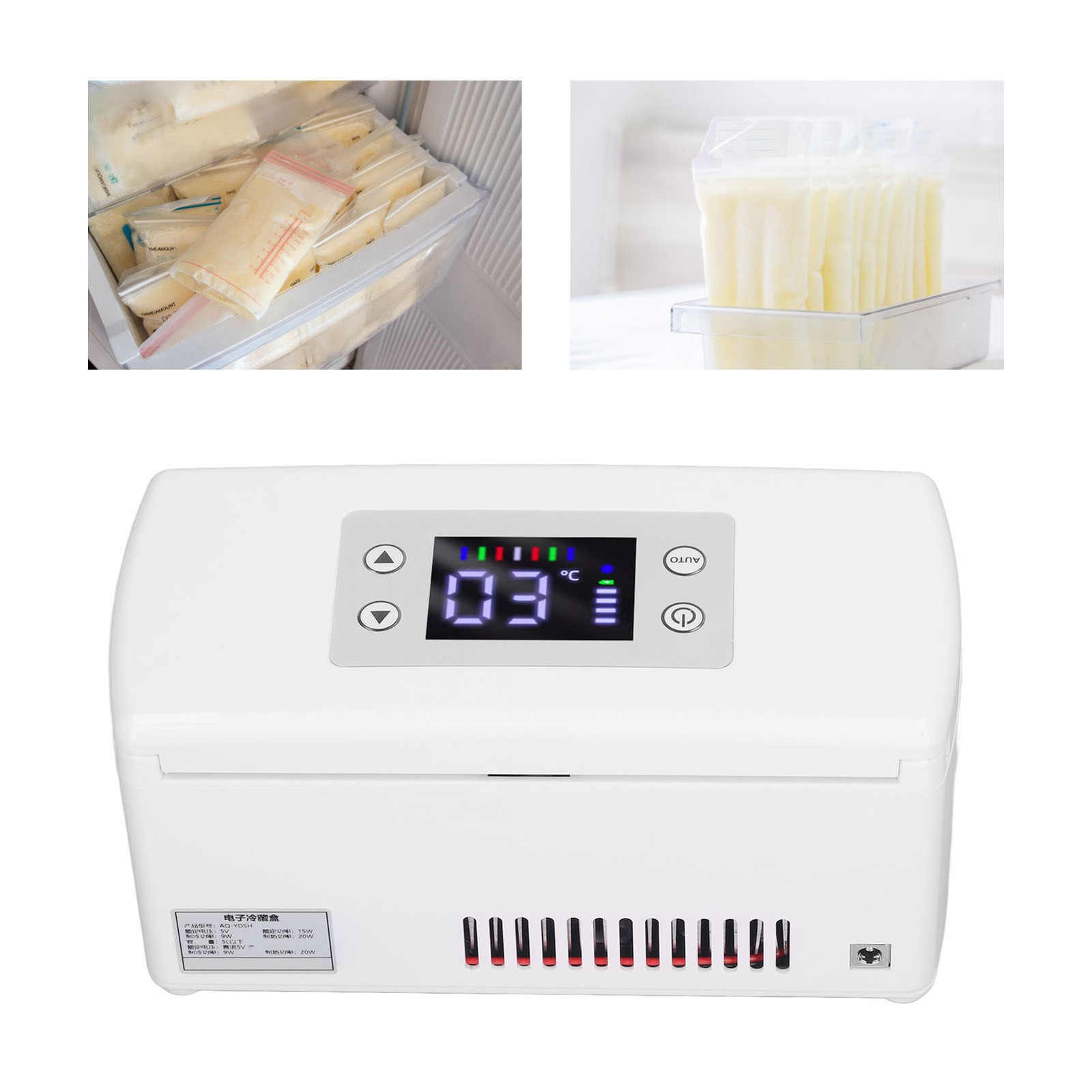 Insulin Cooler Travel Refrigerator Rechargeable Constant Temperature LCD