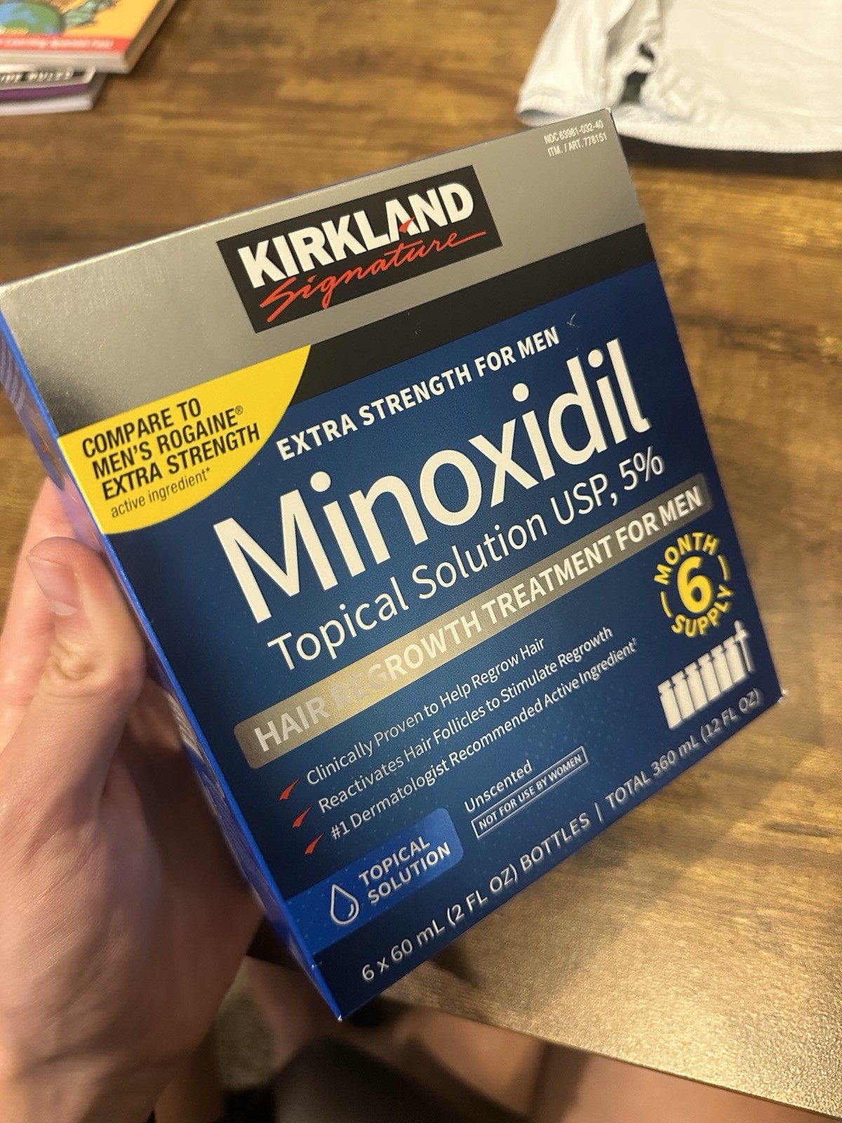 Kirkland Signature Minoxidil 5% Hair Growth Liquid for Men Unscented 12 fl oz