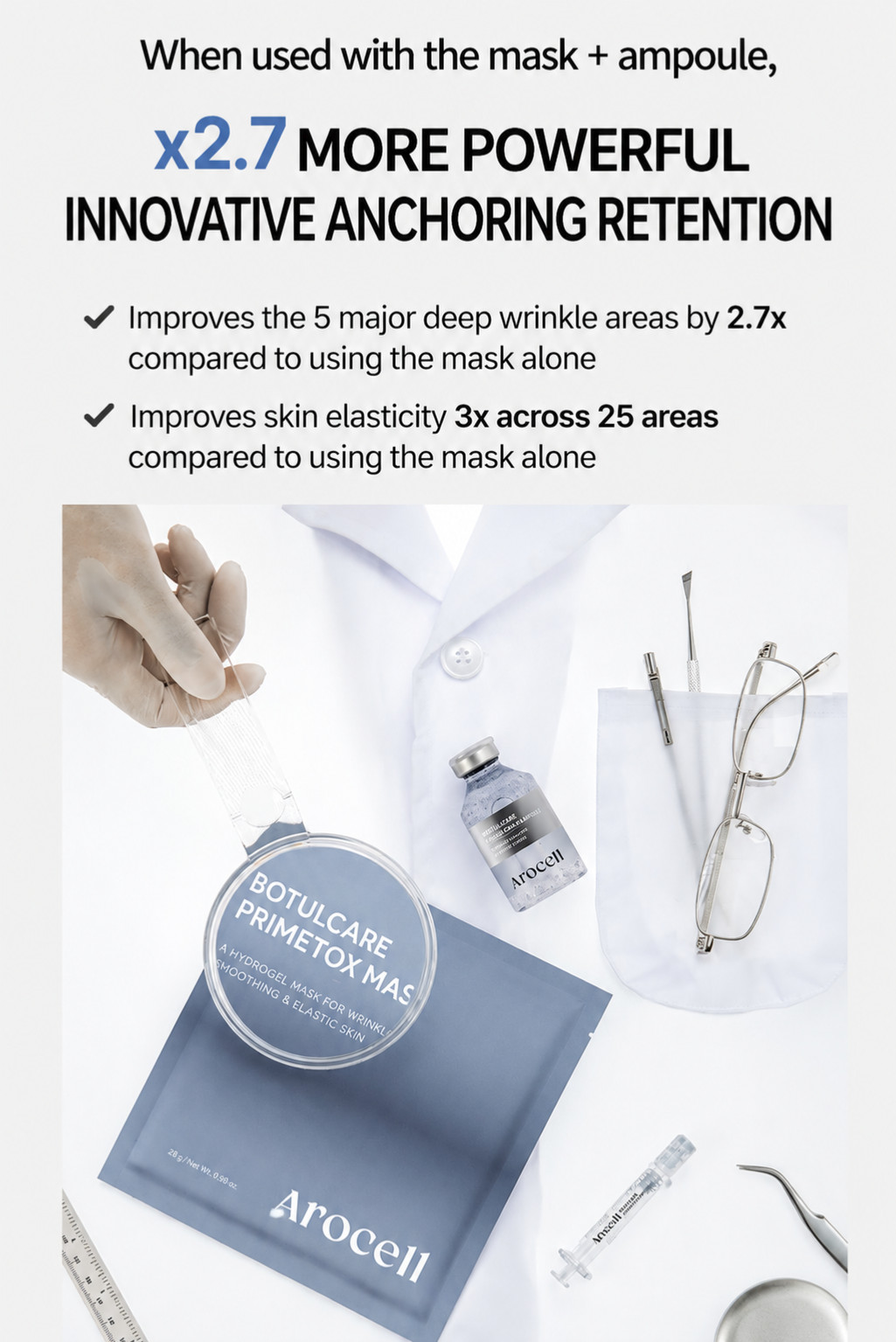 Arocell Botulcare Primetox Ampoule Set + 2 Botul Mask Free