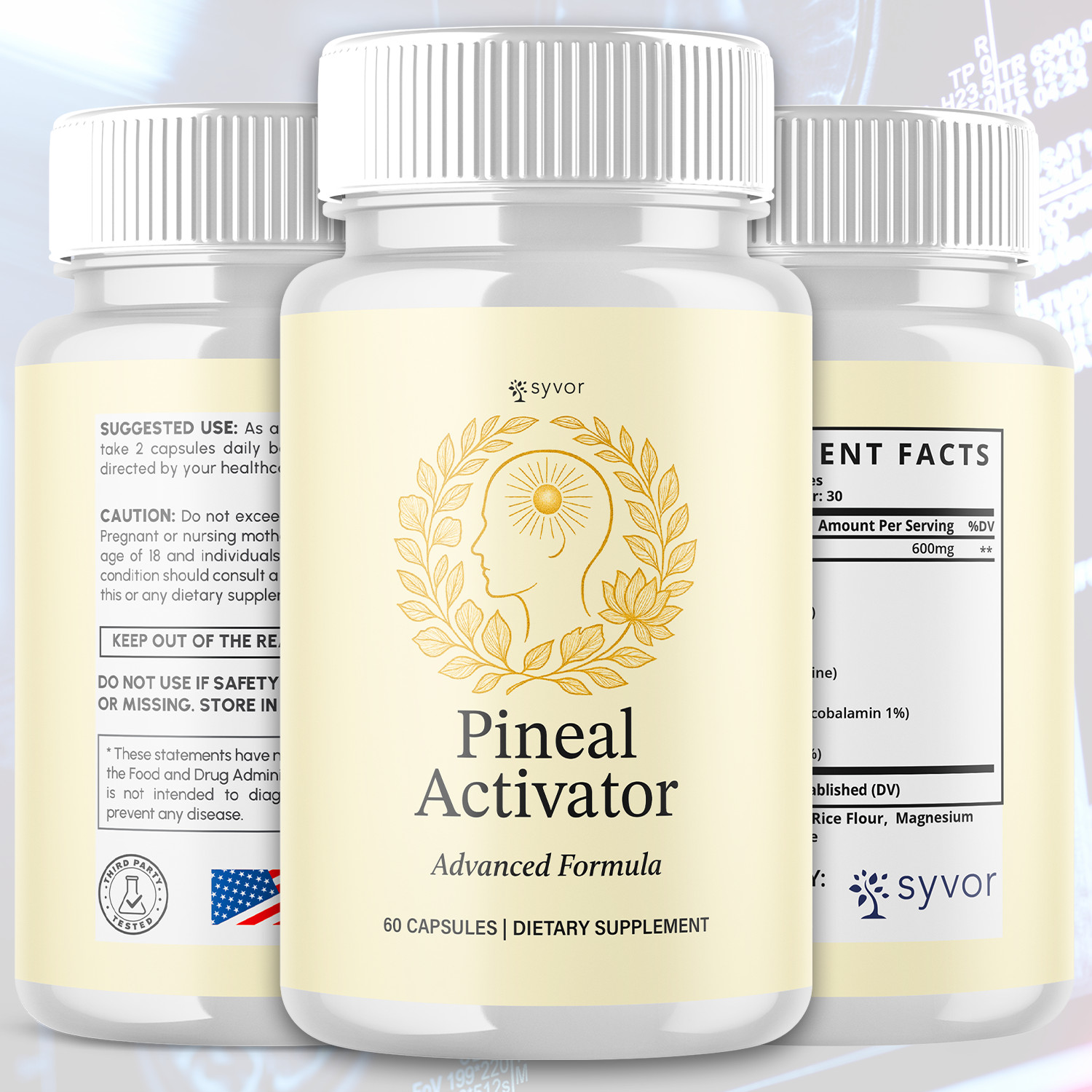 (5 Pack) Pineal Activator Nootropic All Natural Brain Supplement 300 Capsules