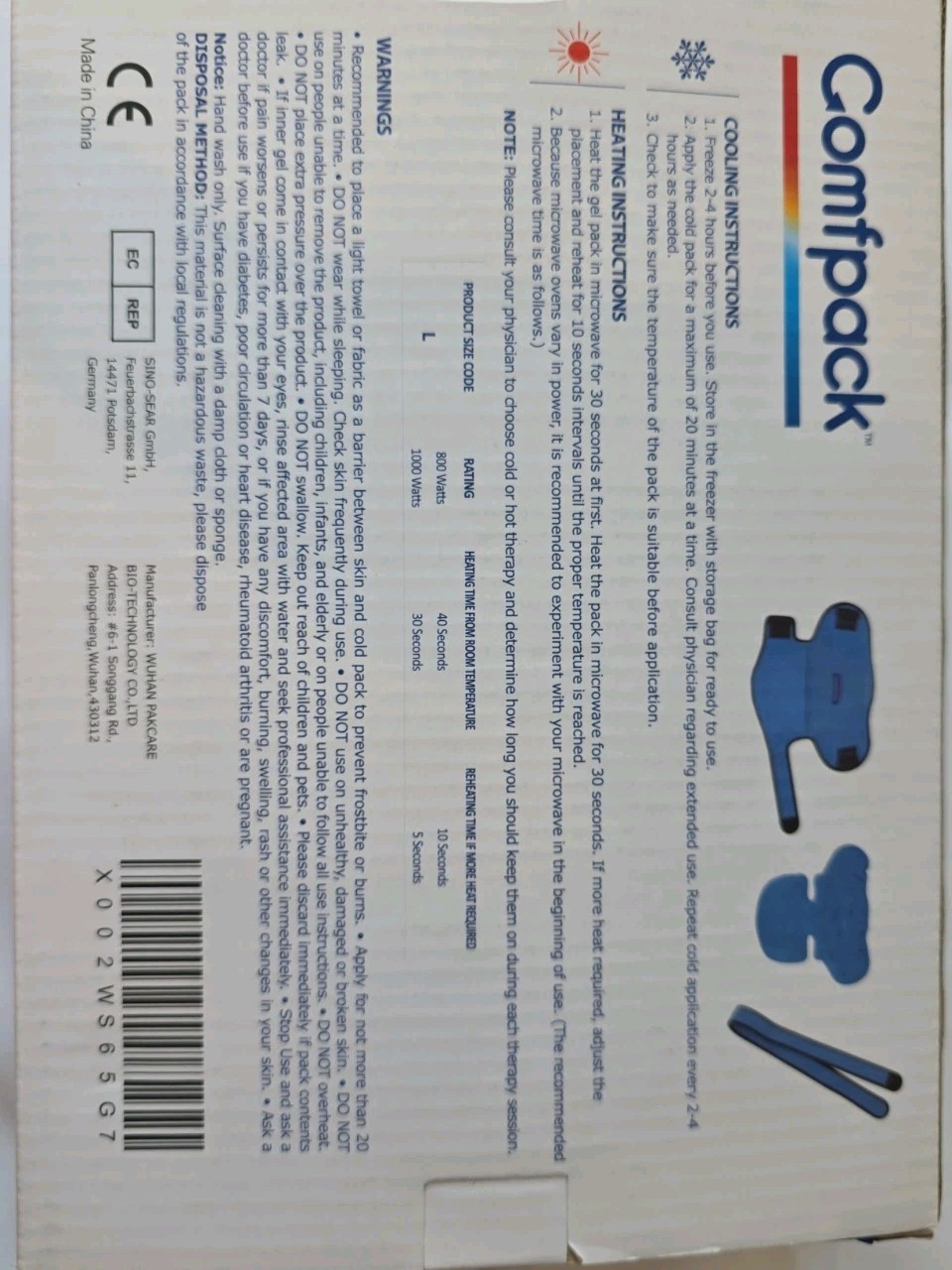 Shoulder Ice Pack Brace 3D Gel Hot Cold Compression With Neoprene Comfort Cover