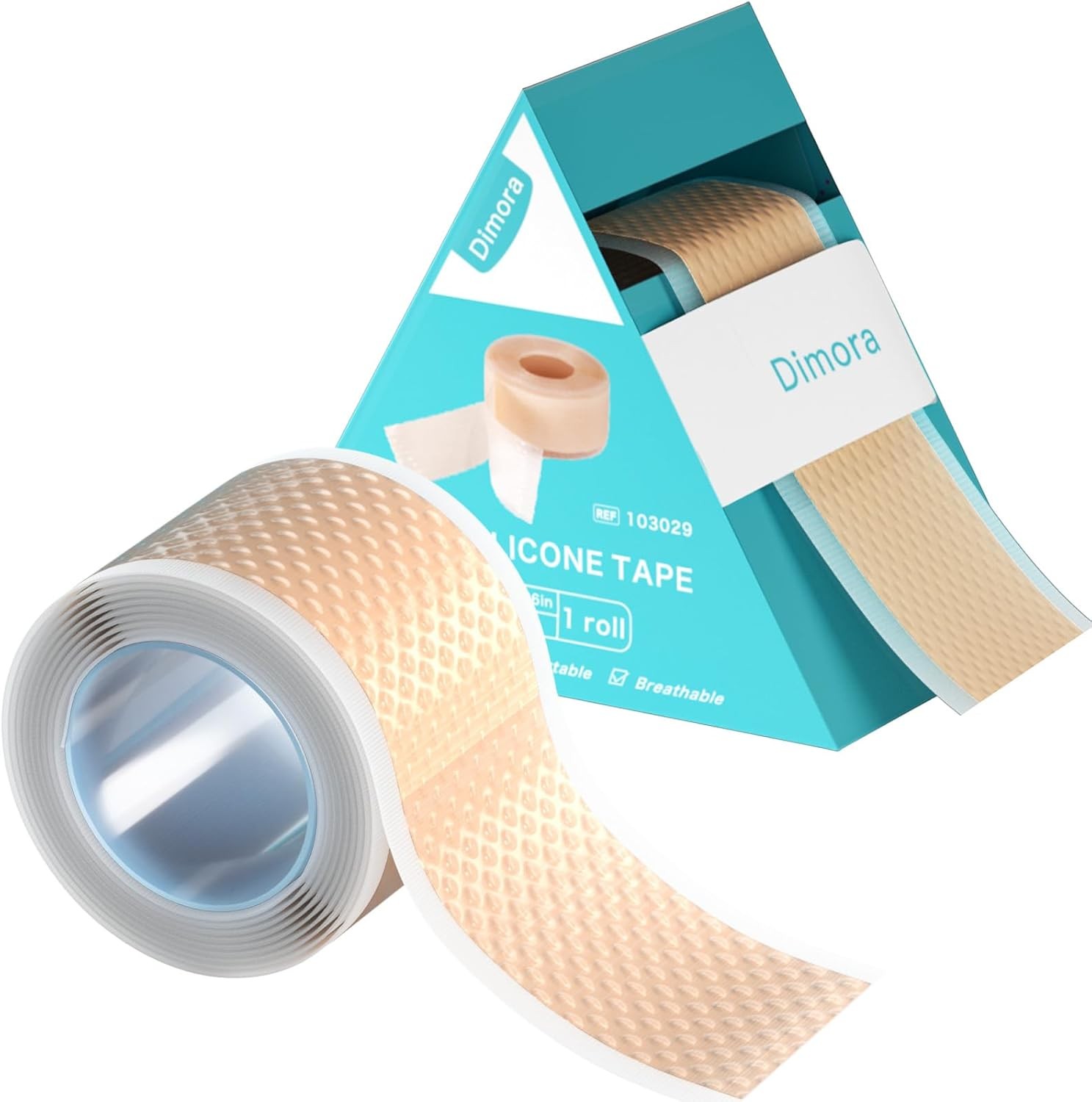 Dimora Silicone Medical Tape Hypoallergenic Easy Tear Surgical Tape 1.6in x 59in