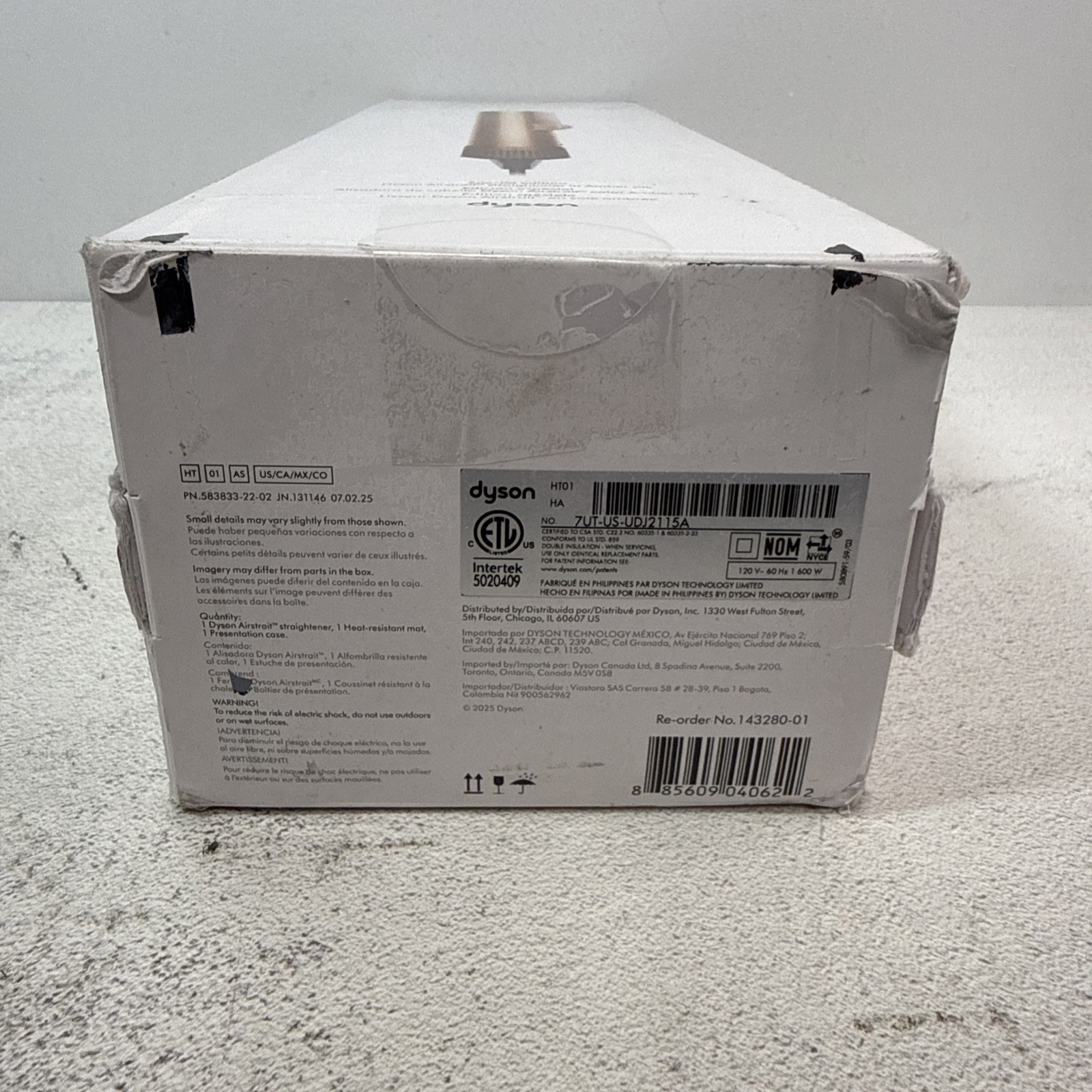 Dyson Airstrait Electric Hair Straightener Amber Silk Special Edition