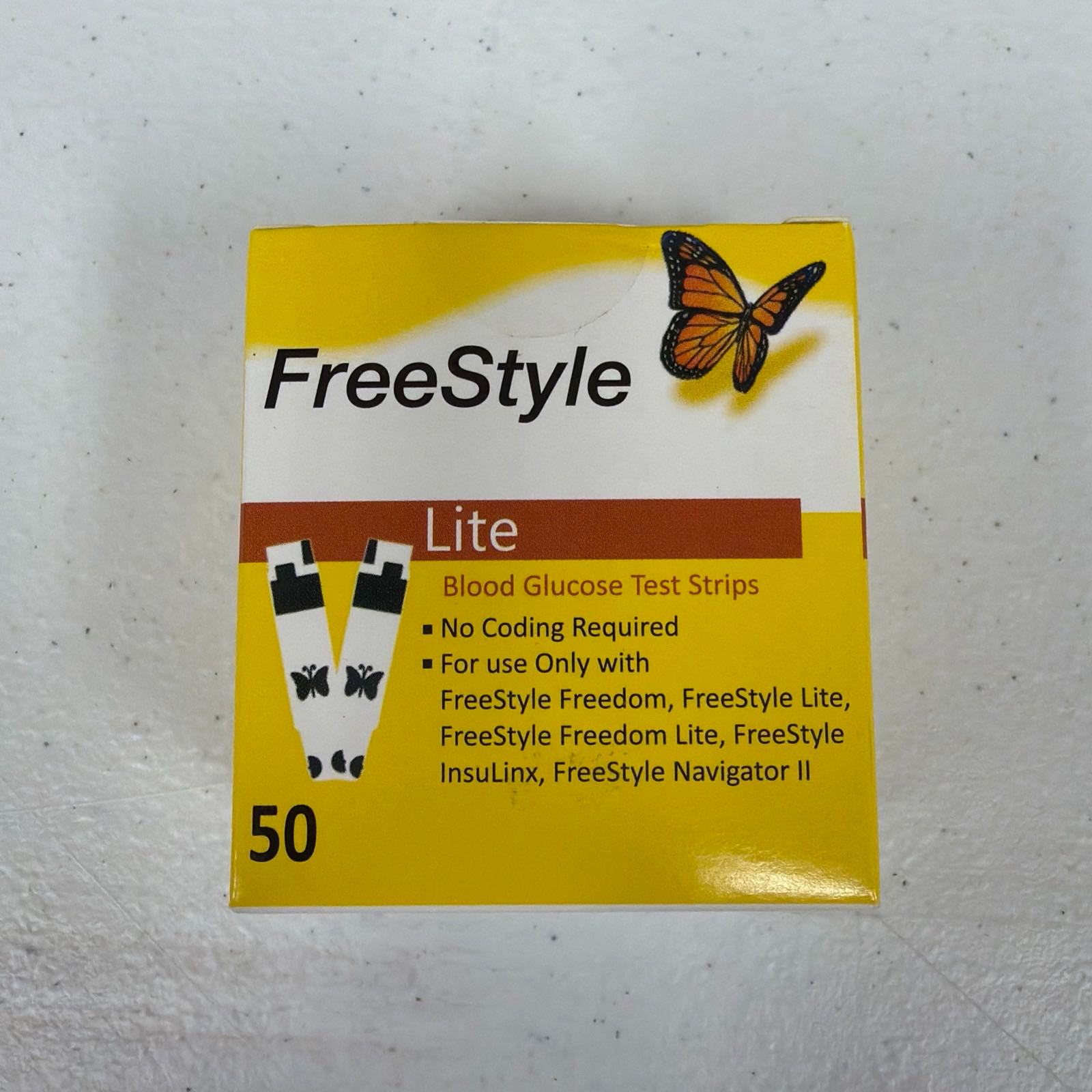 50 count (12 x 50ct) free style lite test strips ,