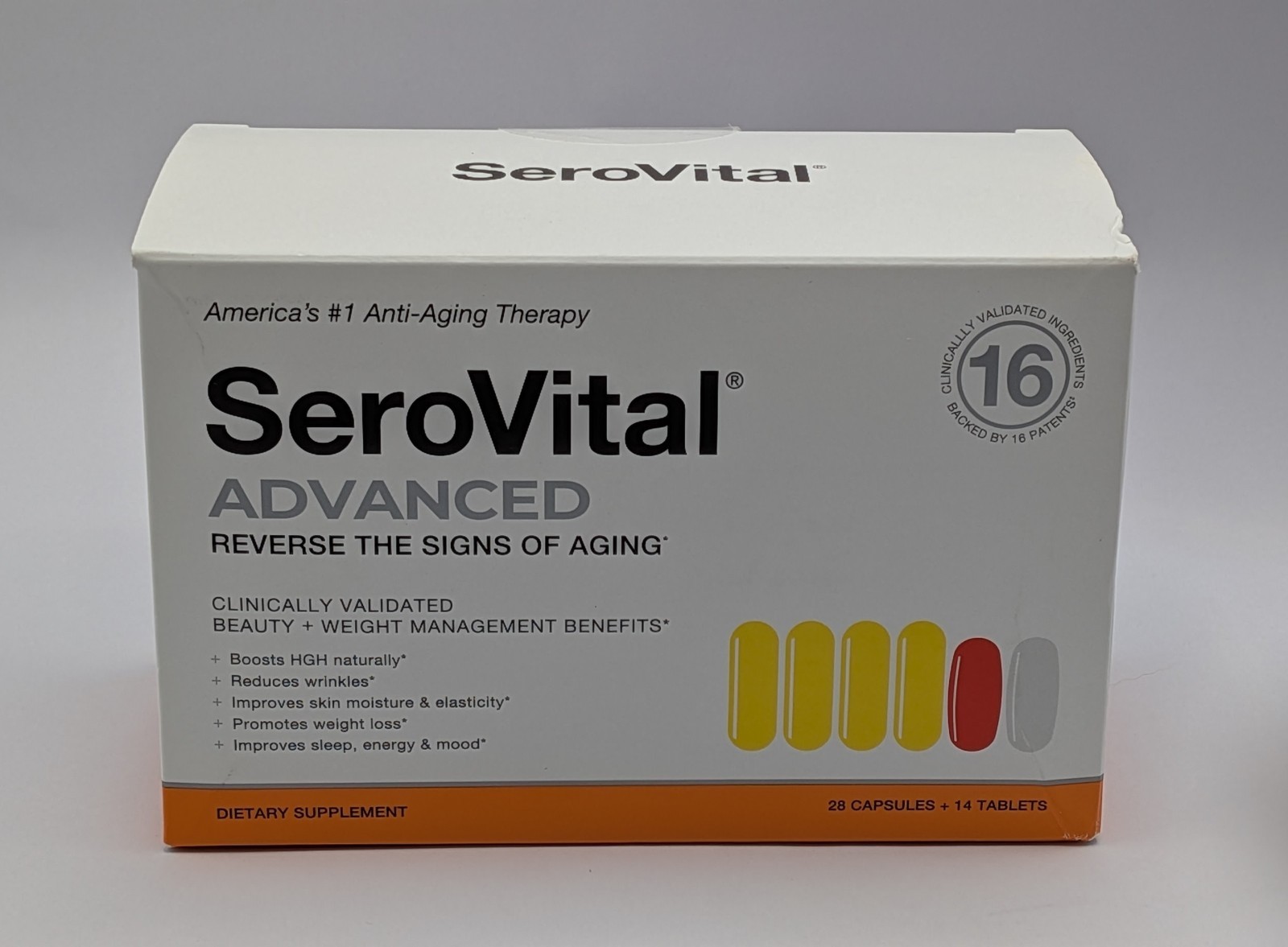 SeroVital Advanced Reverse the signs of aging Supplement 28 Capsules 14 Tablets