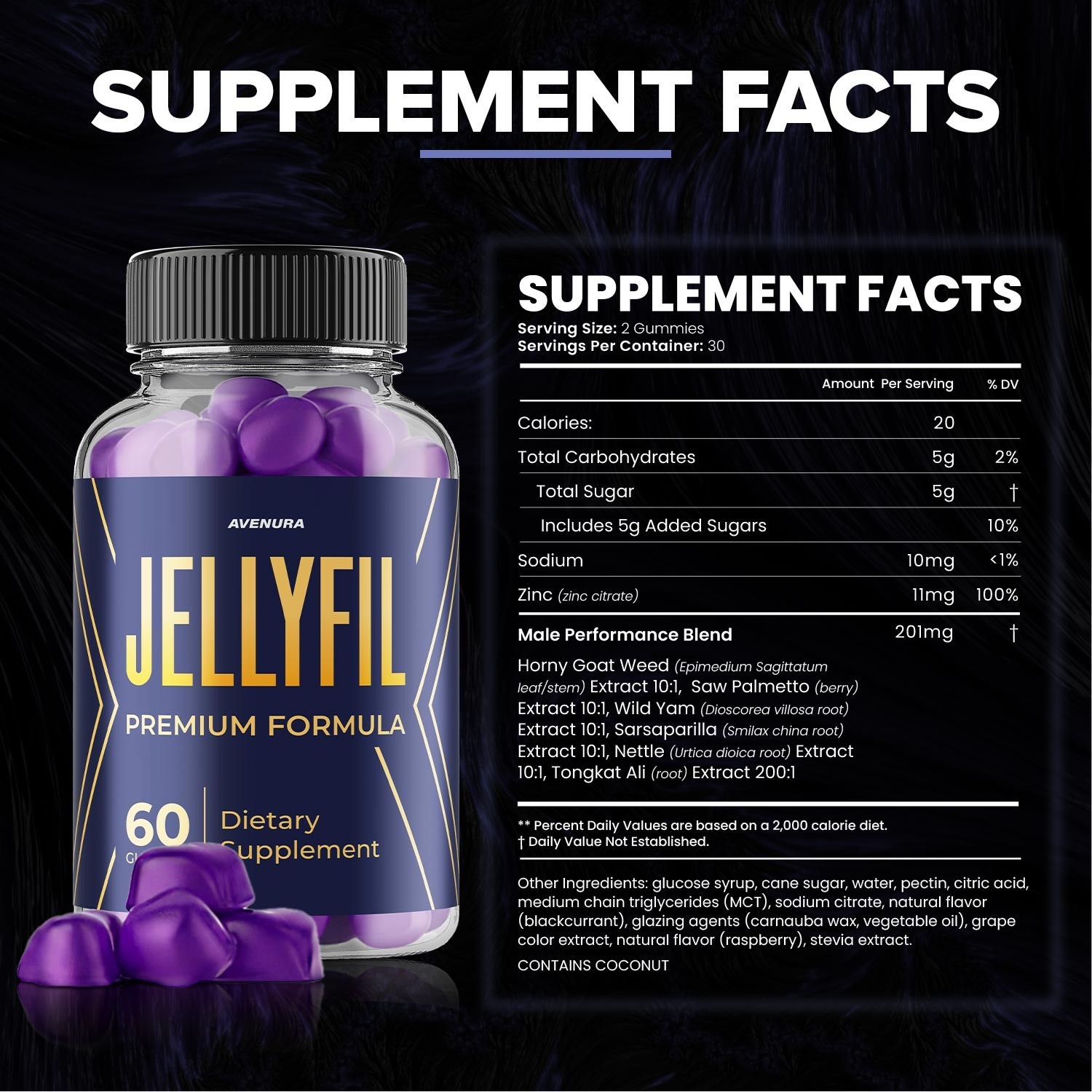 (1 Pack) Jellyfil Gummies for Men – Jellyfil Male Gummy Advanced Formula