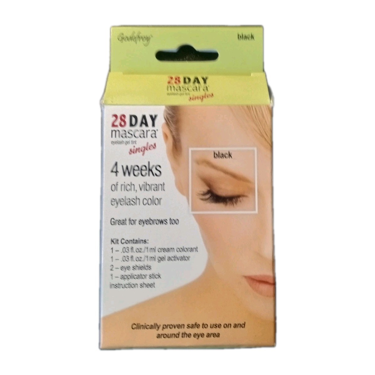 Godefroy 28 Day Mascara Black Lengthening Waterproof Cream 0.08 oz