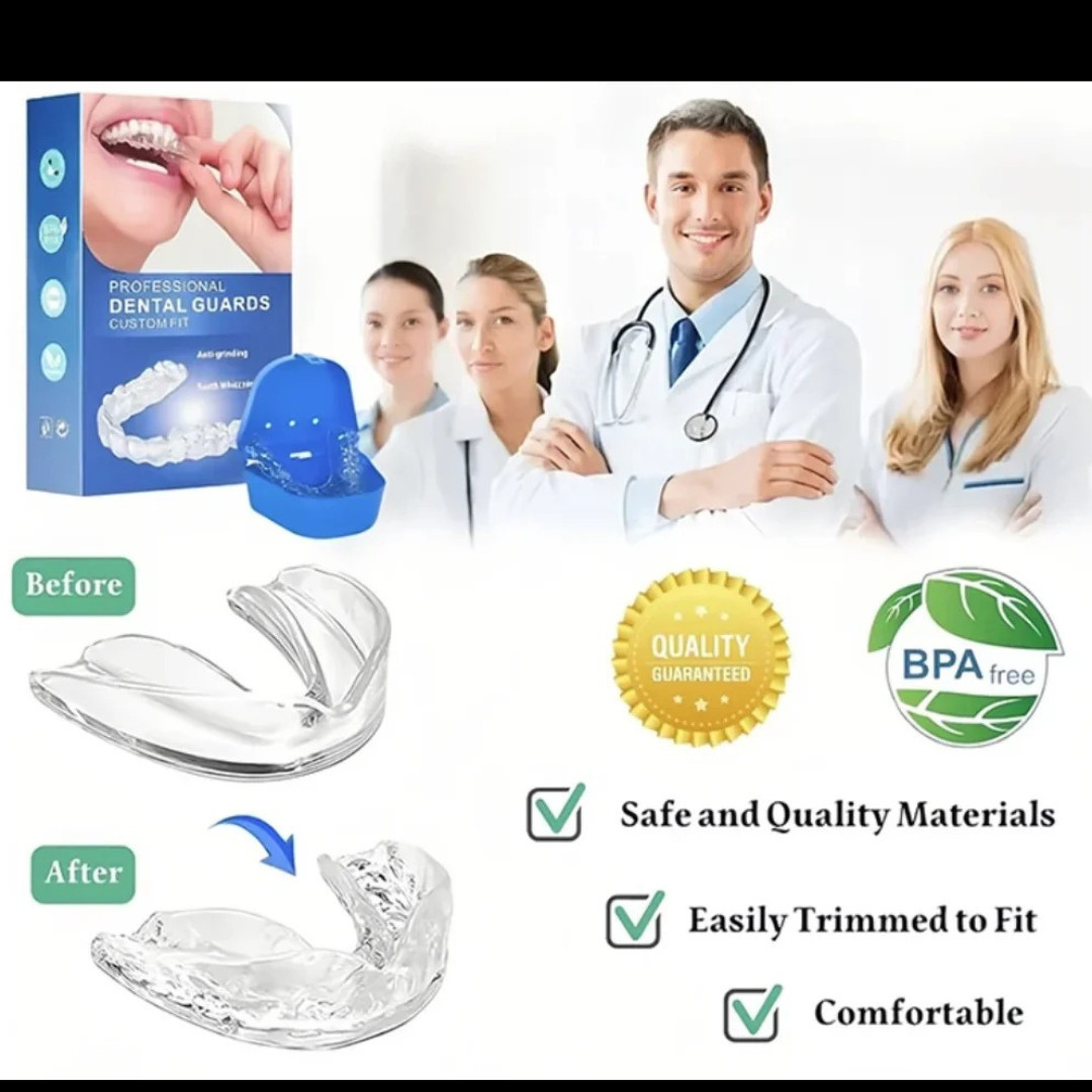 4X Mouth Guard Teeth Grinding Guard Dental Night Guard Custom Fit for Bruxism