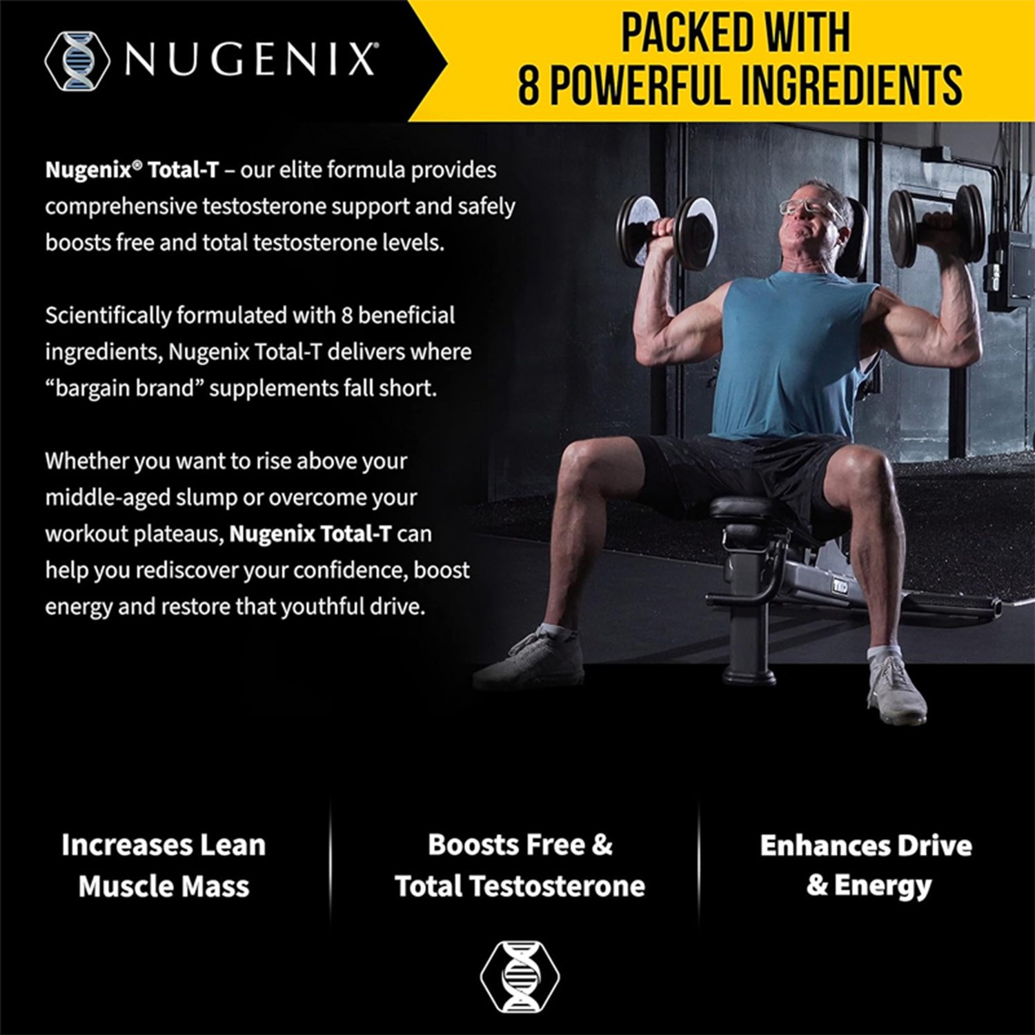 NUGENIX TOTAL-T – Testosteron Booster Supplement for Men, Energy & Endurance