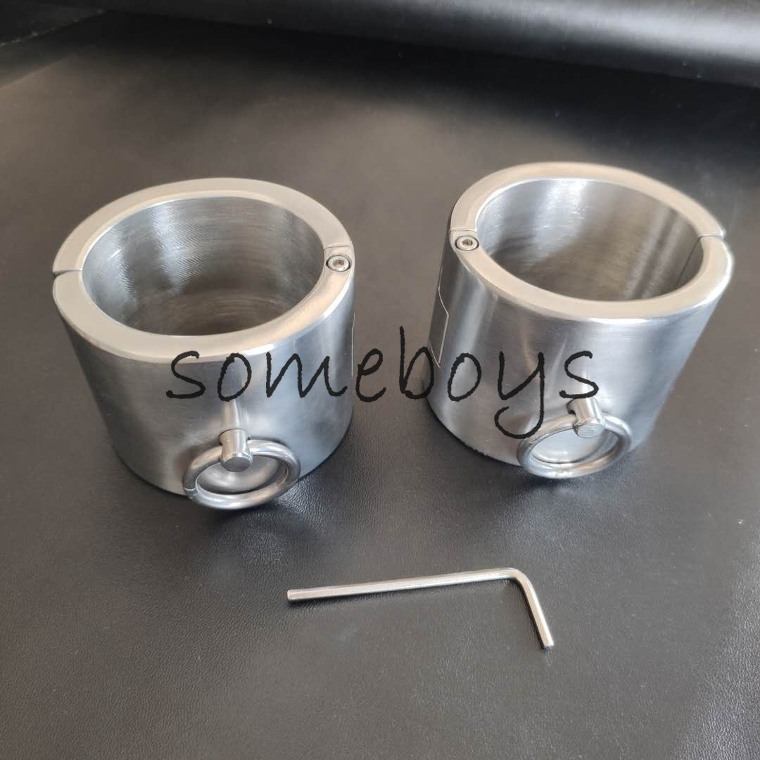 6CM High Quality Stainless Steel Handcuffs Bondage Restraint Device for Couple