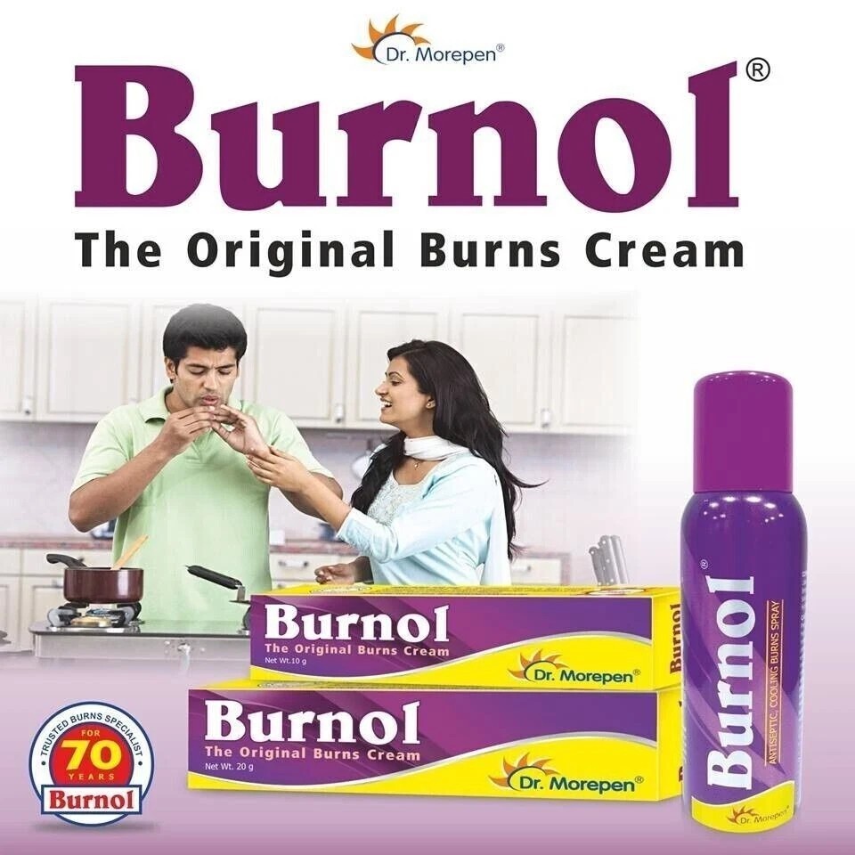 Burnol antiseptic Cream ( 20 gm x 3 ) burn injuries minor cuts wound infection