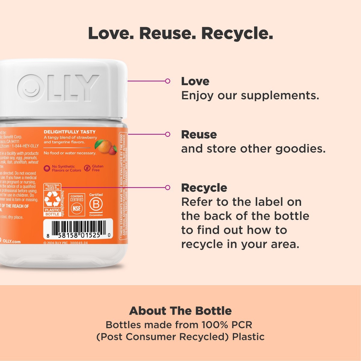 OLLY Laser Focus Gummies – Berry Tangy Tangerine – 36ct: Gluten-Free,