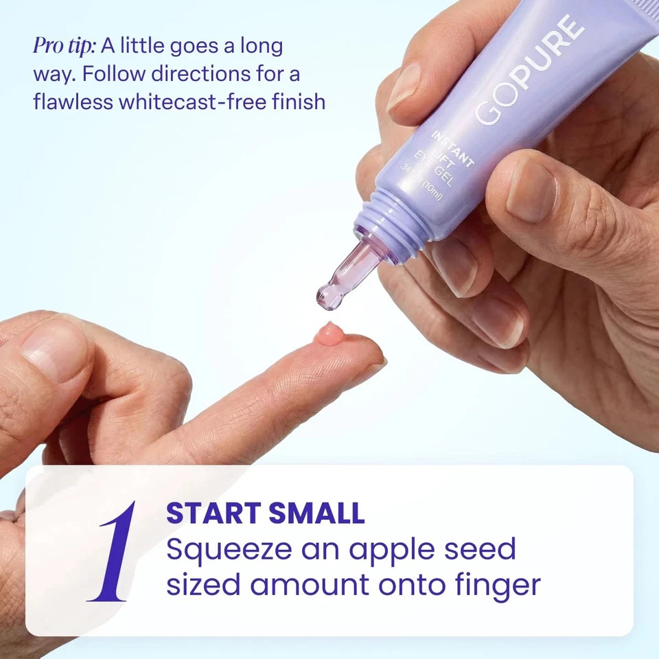 NEW! GOPURE Instant Lift Eye Gel – For Puffiness & Bags, Fine Lines 0.35 Oz
