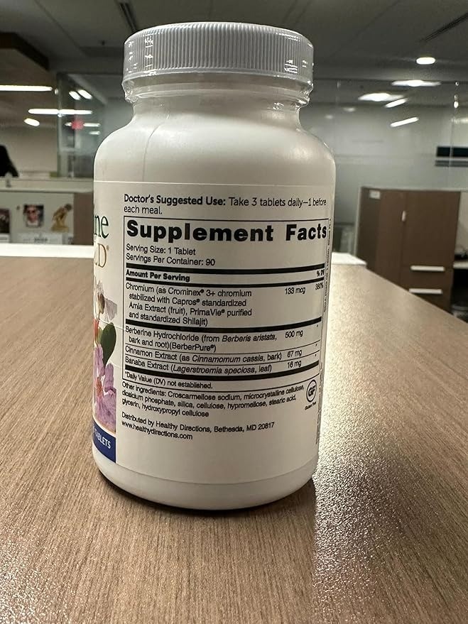 Dr. Whitaker GlucoGold Berberine 90 Tablets – New And Sealed – 12/2027